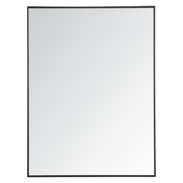 Elegant Decor Metal Frame Rectangle Mirror 36 Inch In Black MR43648BK